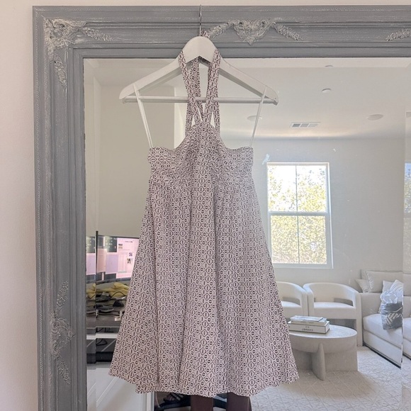 Madewell Silk Echo Grid Convertible‎ Halter Dress Sundress Babydoll in 0 XS - Picture 4 of 10